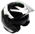 Helmet Verso Rave Open Face Motorcycle Helmet with SunShield Glow - Glow Black/White Product View