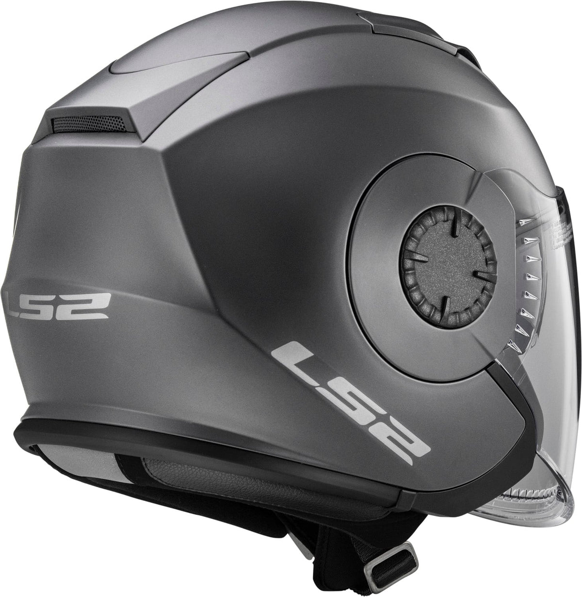 Verso Solid Open Face Helmet with SunShield - Matte Titanium Gray Product View