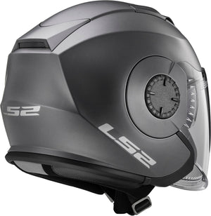 Verso Solid Open Face Helmet with SunShield - Matte Titanium Gray
