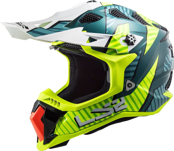 Helmet Subverter Evo Astro Full Face MX Motorcycle Helmet - Gloss Cobalt Hi-Vis Yellow Product View