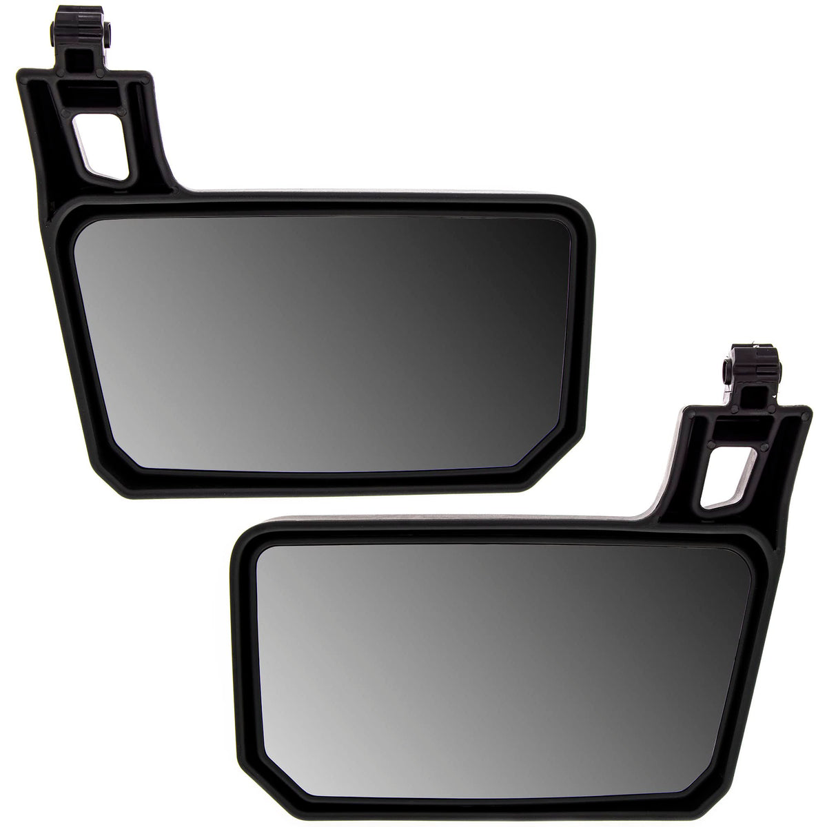 Large Can-Am side mirrors pair for improved trail visibility