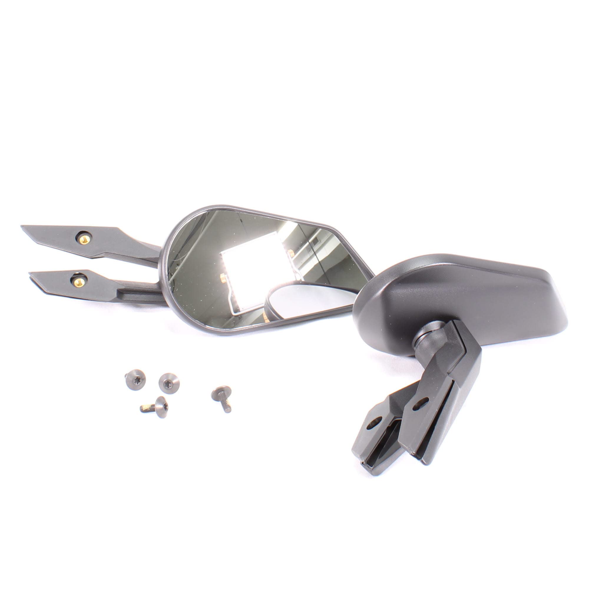 Black Ski-Doo windshield mirrors for medium and high windshields