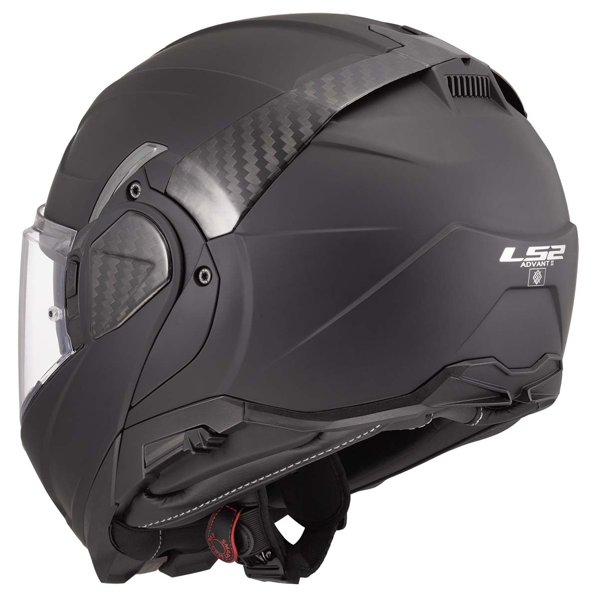 Matte black LS2 Advant II DOT ECE 22.06 modular motorcycle helmet
