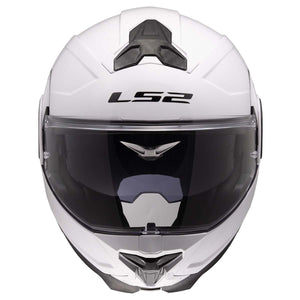LS2 Advant II Modular Motorcycle Helmet with SunShield – Gloss White