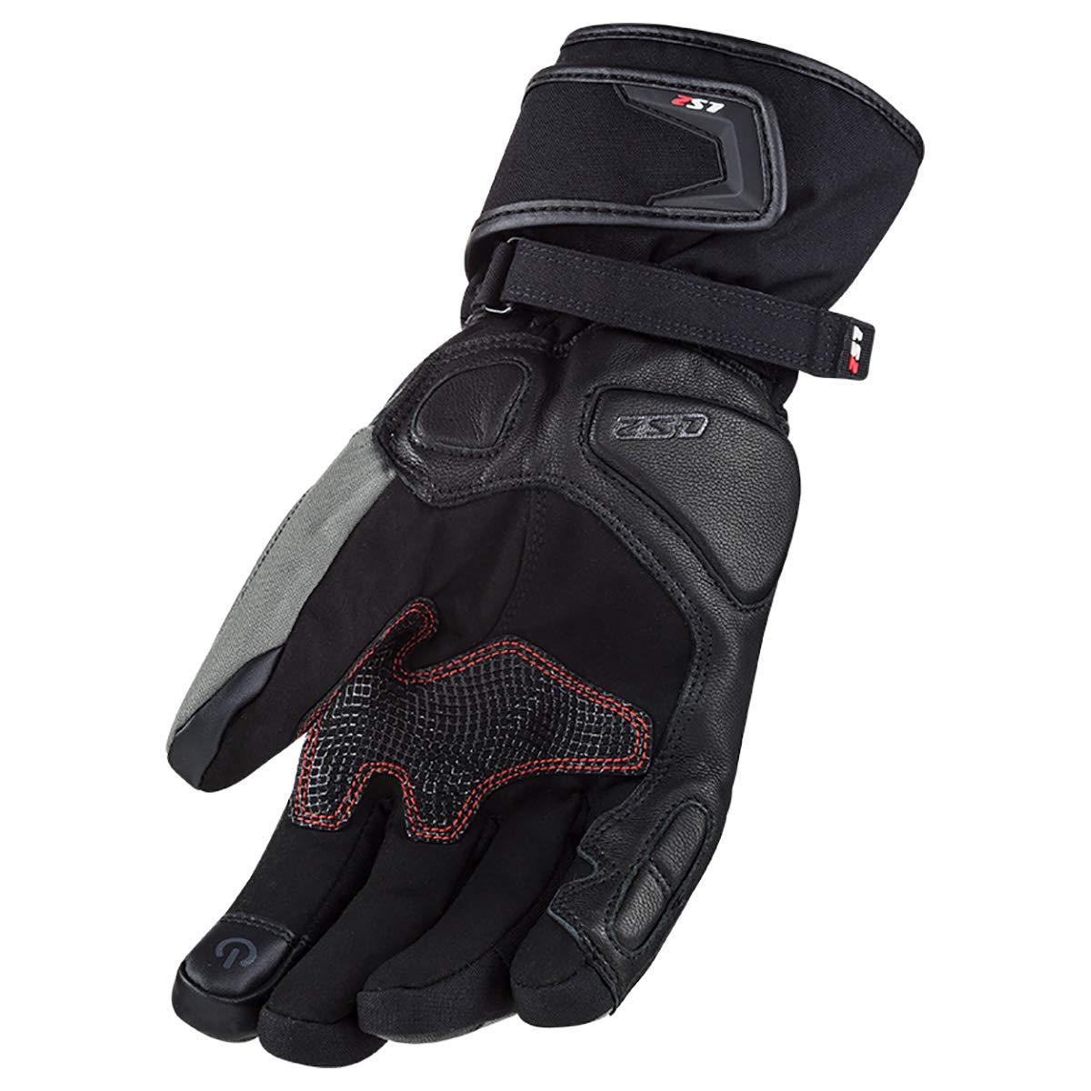 LS2 Helmets Frost Glove (Black/Gray - Small)