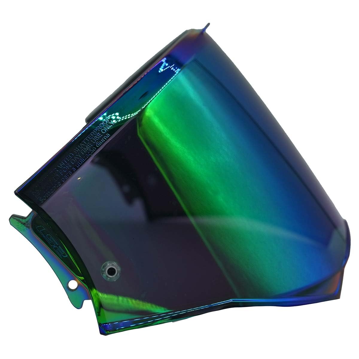 Green Iridium visor for LS2 Advant X Carbon modular helmet with quick release system