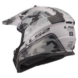 LS2 Gate Youth Full Face MX Motorcycle Helmet Matte Carbine Tonal Gray / Black