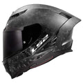 LS2 Dragon Carbon motorcycle helmet with sun shield and carbon fiber shell