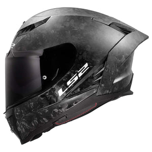 LS2 Dragon Carbon Gloss Forged Black Full Face Motorcycle Helmet w/ SunShield