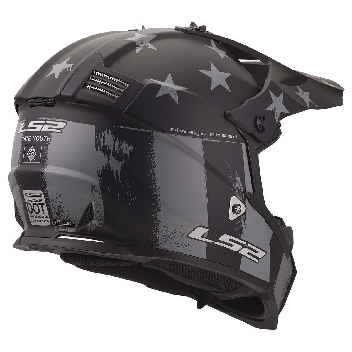 LS2 Gate youth off-road motocross helmet gray black