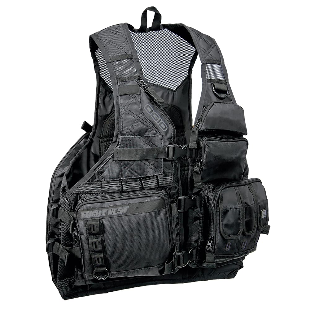 OGIO Unisex Adult Motorcycle Utility Flight Vest – Stealth Black