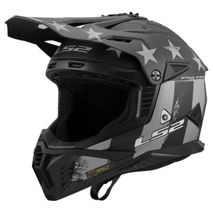 LS2 Gate II Matte Battle Scar Tonal Gray/Black Motocross Helmet – Full Face MX Off-Road Dirt Bike Helmet
