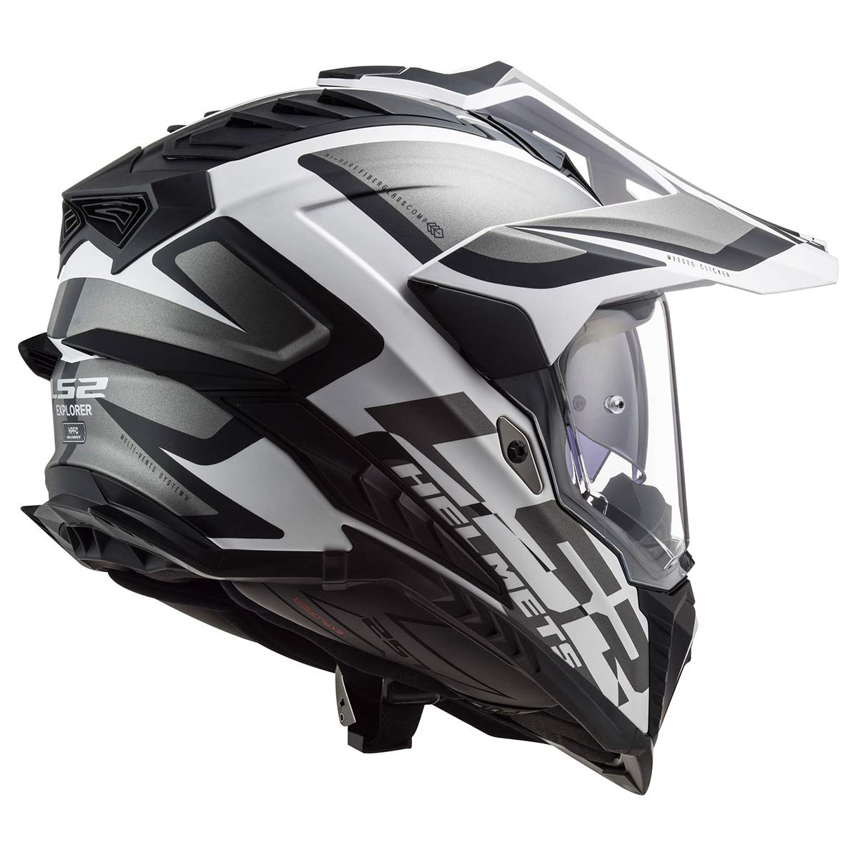 LS2 Helmets Explorer XT fiberglass adventure helmet with sunshield