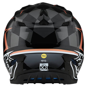 Troy Lee Designs SE4 Polyacrylite Helmet – Warped Black/Copper | Dirt Bike, Motocross & Offroad Full Face