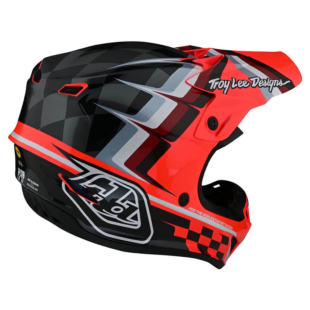 Troy Lee Designs SE4 Polyacrylite Warped Adult Motocross Helmet W/MIPS