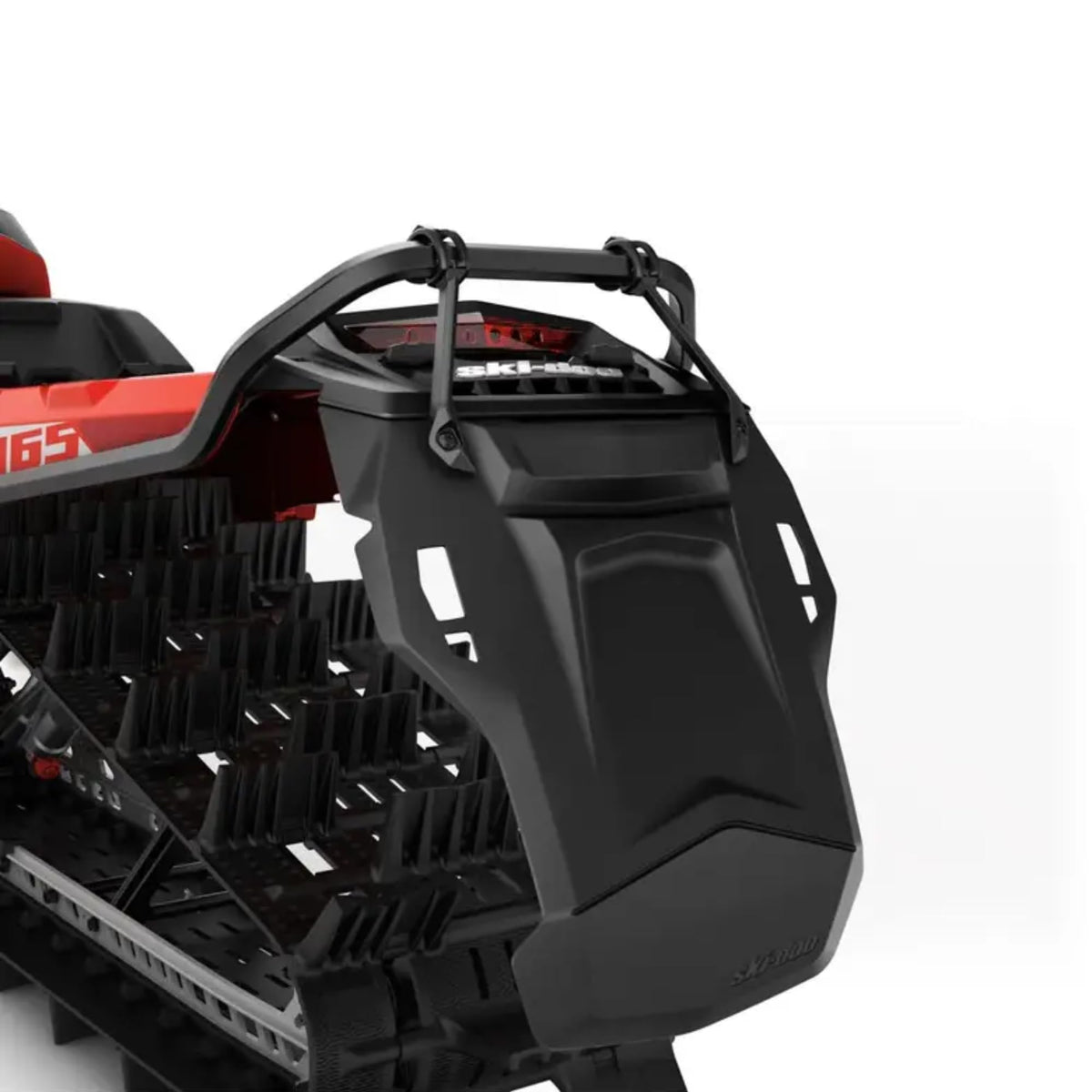 OEM Removable Snowflap Installed on Summit Short Tunnel Snowmobile