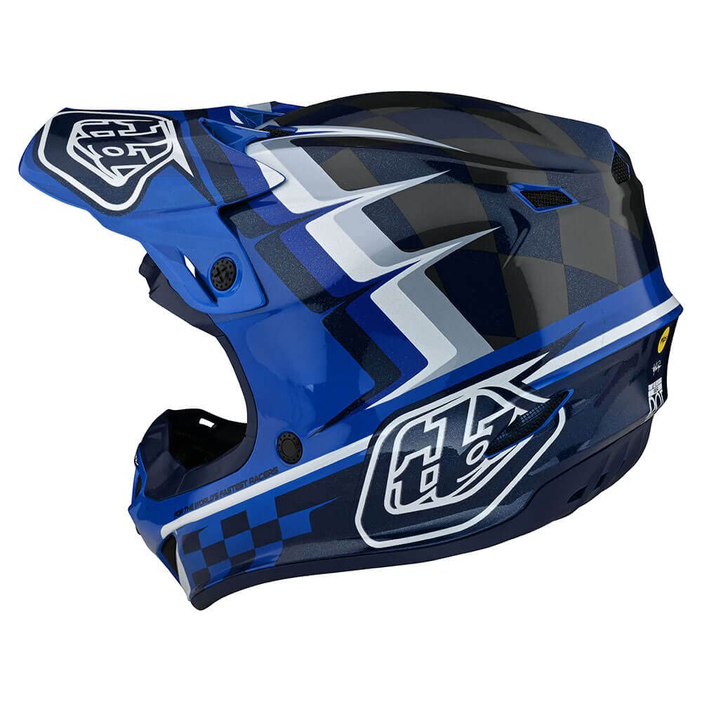 Troy Lee Designs SE4 Polyacrylite Warped Adult Motocross Helmet W/MIPS