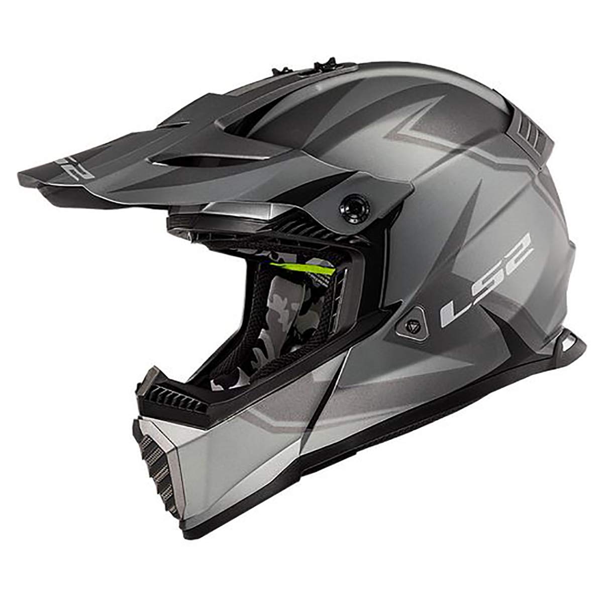 **OPEN BOX** LS2 Helmets Gate Full Face Helmet, Matte Gray/Black X-Large