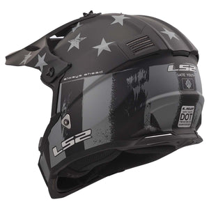 LS2 Gate Youth Full Face MX Motorcycle Helmet Matte Battle Scar Tonal Gray / Black