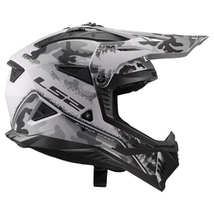 LS2 Gate II Matte Carbine Tonal Gray/Black Motocross Helmet – Full Face MX Dirt Bike Off-Road Helmet