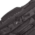 Motorcycle travel bag with internal suit strap and durable wheels