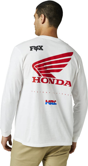 Fox Racing Honda Long Sleeve Tee – Optic White Motorcycle / Casual Riding Shirt