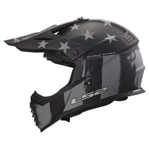 LS2 Gate Youth Full Face MX Motorcycle Helmet Matte Battle Scar Tonal Gray / Black