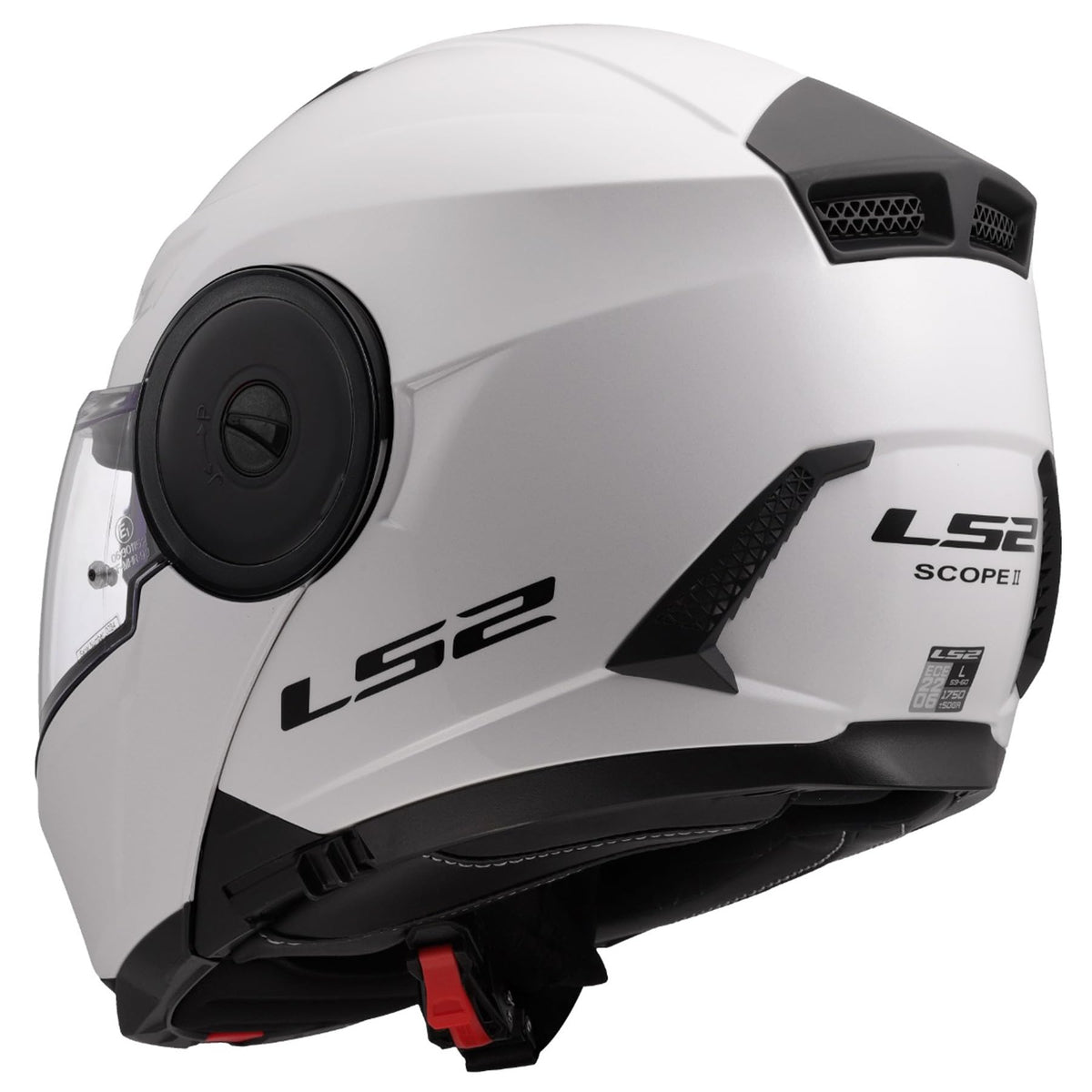 LS2 Horizon II Modular Motorcycle Helmet with SunShield – Gloss White