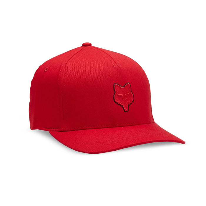Image of the Fox Racing Fox Head Flexfit Hat in Flame Red.