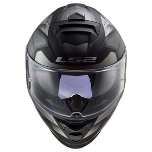 LS2 Helmets Assault Full Face Motorcycle Helmet – Petra Matte Black/Graphite/Gray