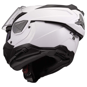 LS2 Advant II Modular Motorcycle Helmet with SunShield – Gloss White