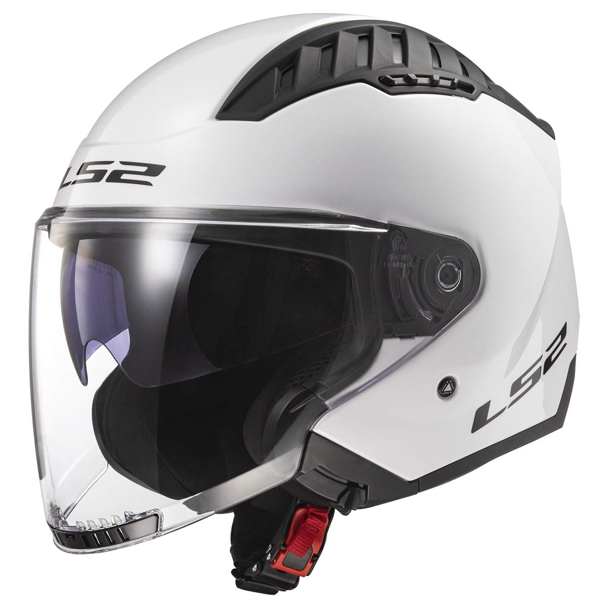 LS2 Copter open face motorcycle helmet gloss white DOT street helmet