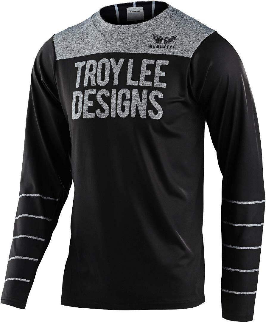 Troy Lee Designs Skyline LS Chill MTB Jersey in Pinstripe Black Gray