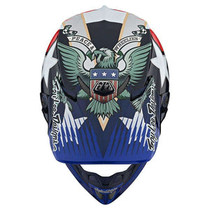 Troy Lee Designs SE4 Liberty Carbon Motocross Helmet – Red/White/Blue, X-Small