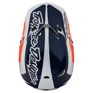 Troy Lee Designs SE4 Corsa Polyacrylite Offroad Motocross Helmet with MIPS – Navy/Orange (Medium)