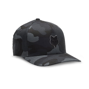 Fox Racing Men's Fox Head Flexfit Hat – Black Camo, Small/Medium