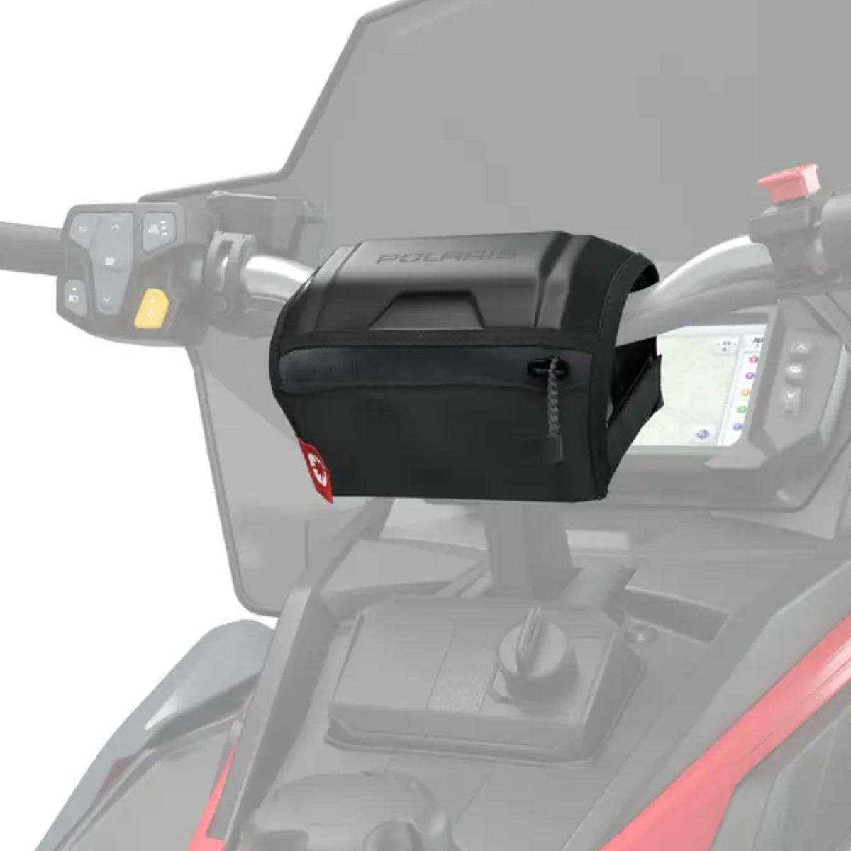 Durable Polaris handlebar storage bag with padded protection