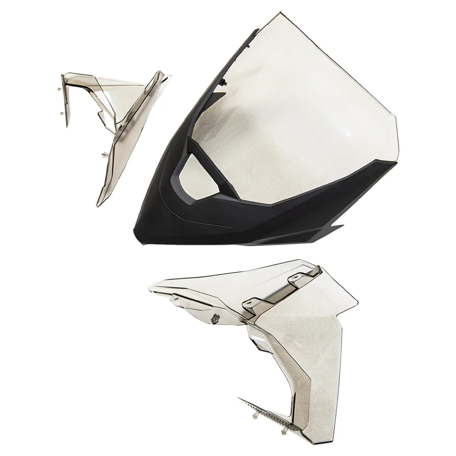 Smoke-tinted medium windshield for Ski-Doo snowmobiles, OEM quality