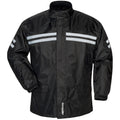 Tourmaster Shield Two-Piece Motorcycle Rainsuit – Waterproof Riding Gear Black