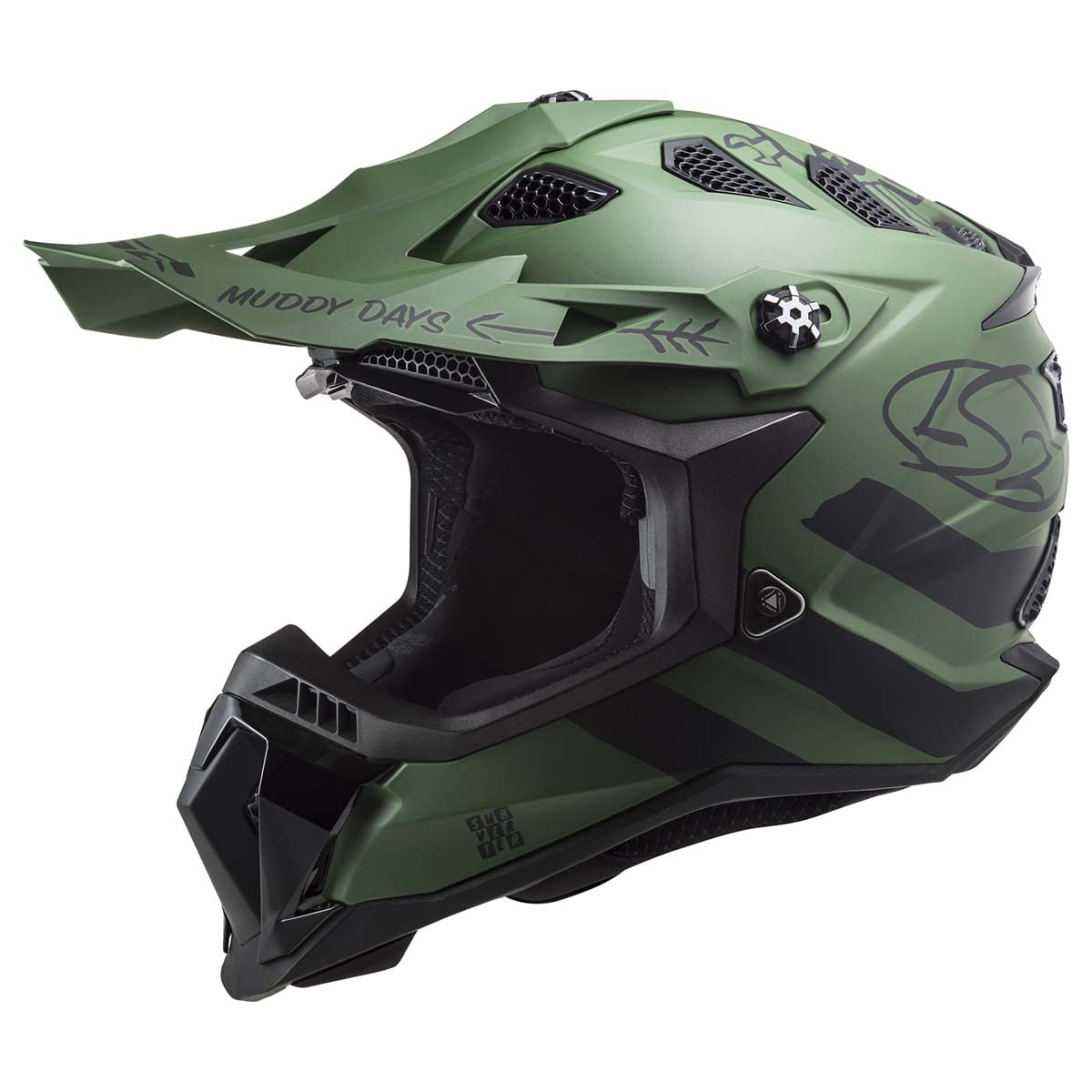 **OPEN BOX** LS2 Helmets MX-Off Road Subverter Evo Helmet, Matte Military Green-Medium