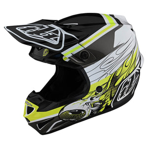 Troy Lee Designs SE4 Polyacrylite Motocross & Dirt Bike Helmet – Black/Yellow – 109328002