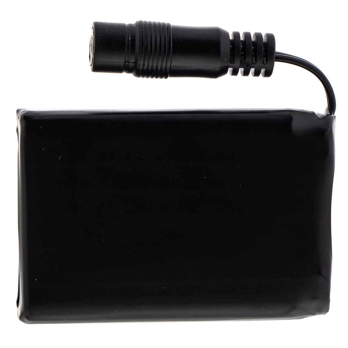 Durable black battery designed for reliable snowmobile visibility.