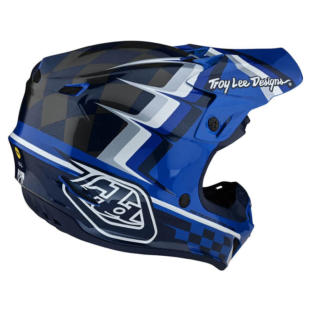 Troy Lee Designs SE4 Polyacrylite Warped Adult Motocross Helmet W/MIPS