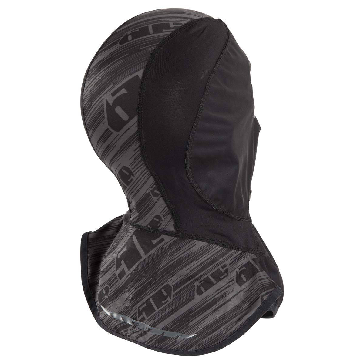 Snowmobile face mask featuring laser-cut eyeport and breathable ventilation zones.