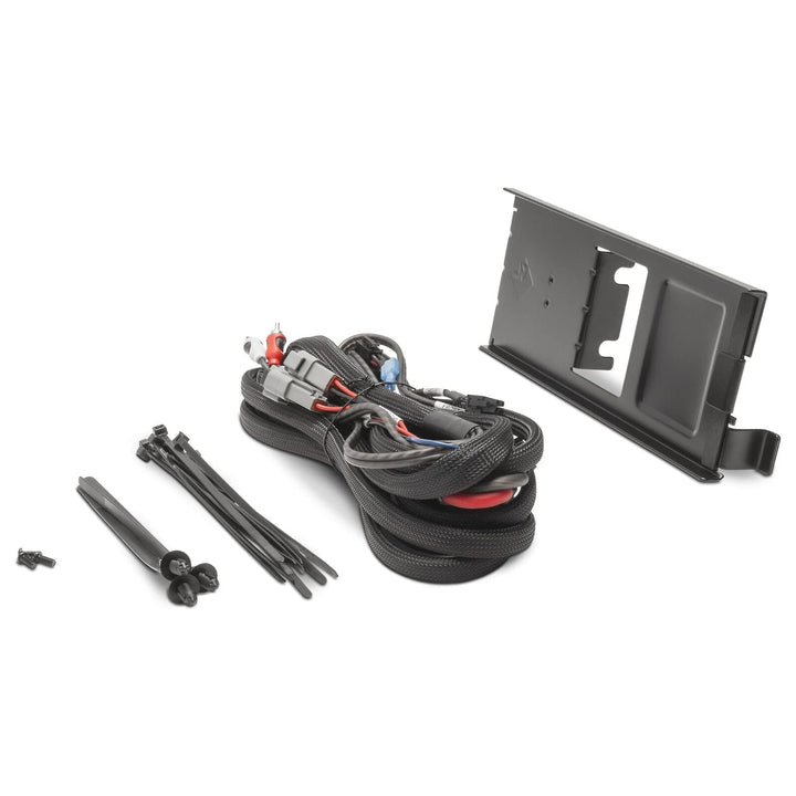 Rockford Fosgate RFRNGR-K8 amp bracket installed in a Polaris RANGER.