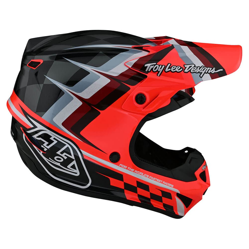 Troy Lee Designs SE4 Polyacrylite Warped Adult Motocross Helmet W/MIPS