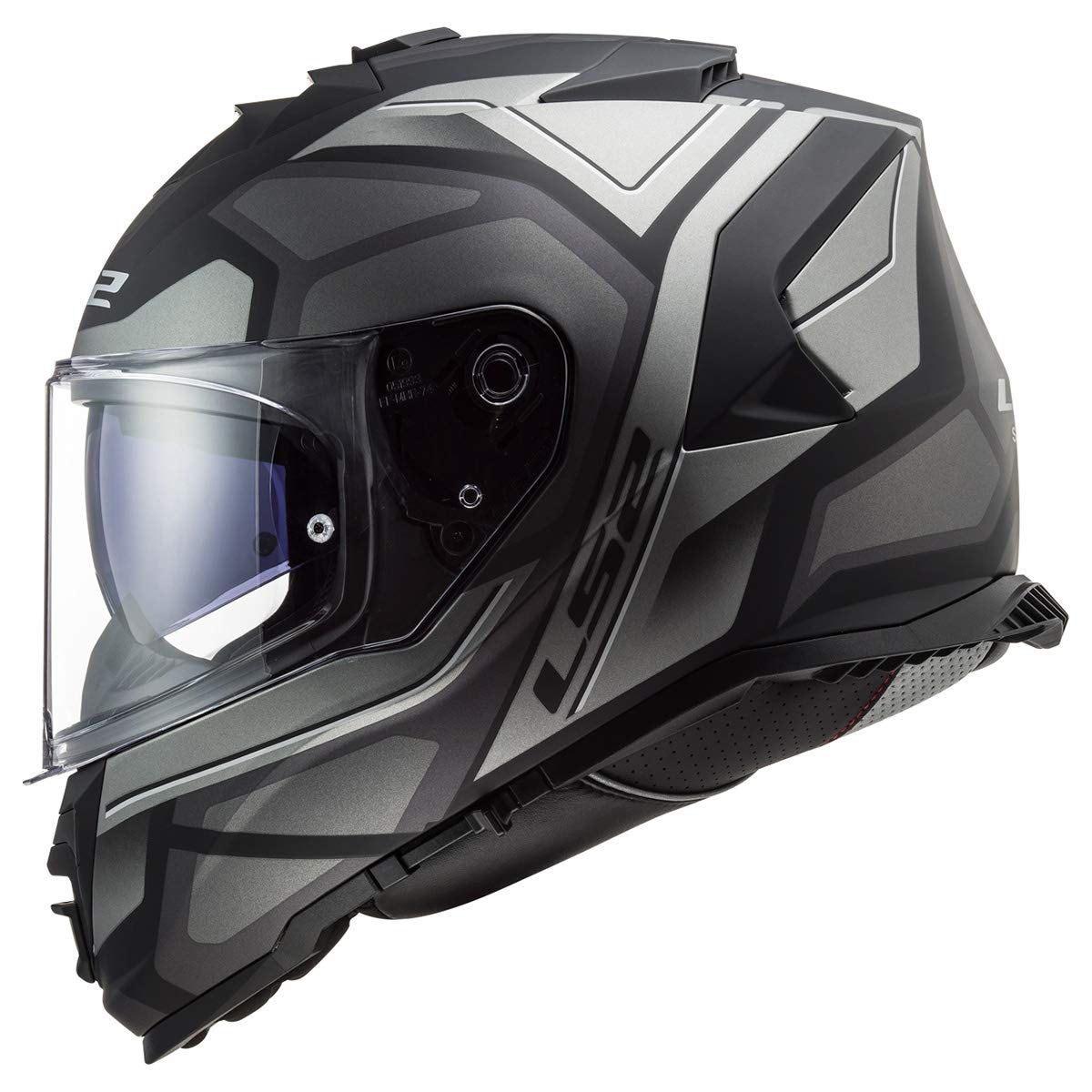 LS2 full face helmet interior with removable comfort liner