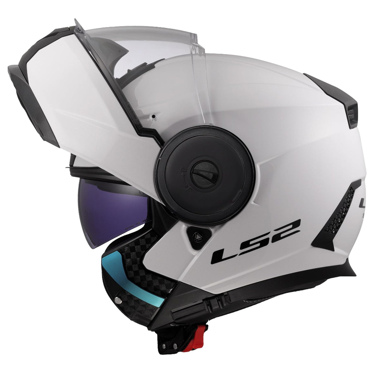LS2 Horizon II Modular Motorcycle Helmet with SunShield – Gloss White