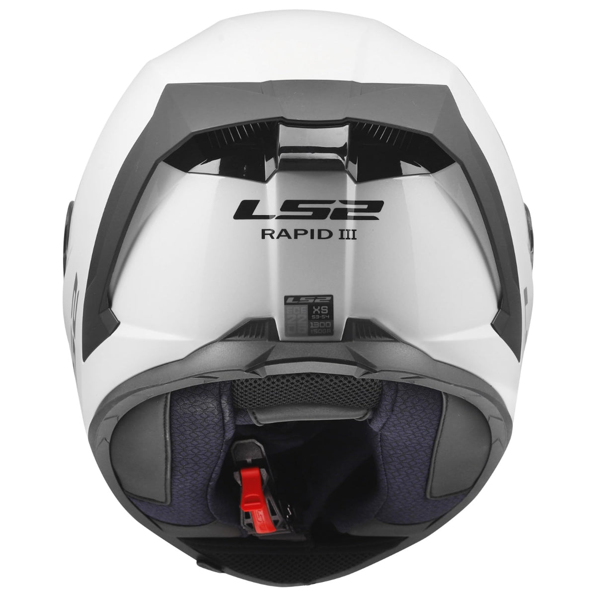 LS2 Rapid III Full Face Motorcycle Helmet – Gloss White DOT/ECE 22.06