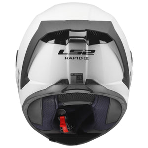 LS2 Rapid III Full Face Motorcycle Helmet – Gloss White DOT/ECE 22.06